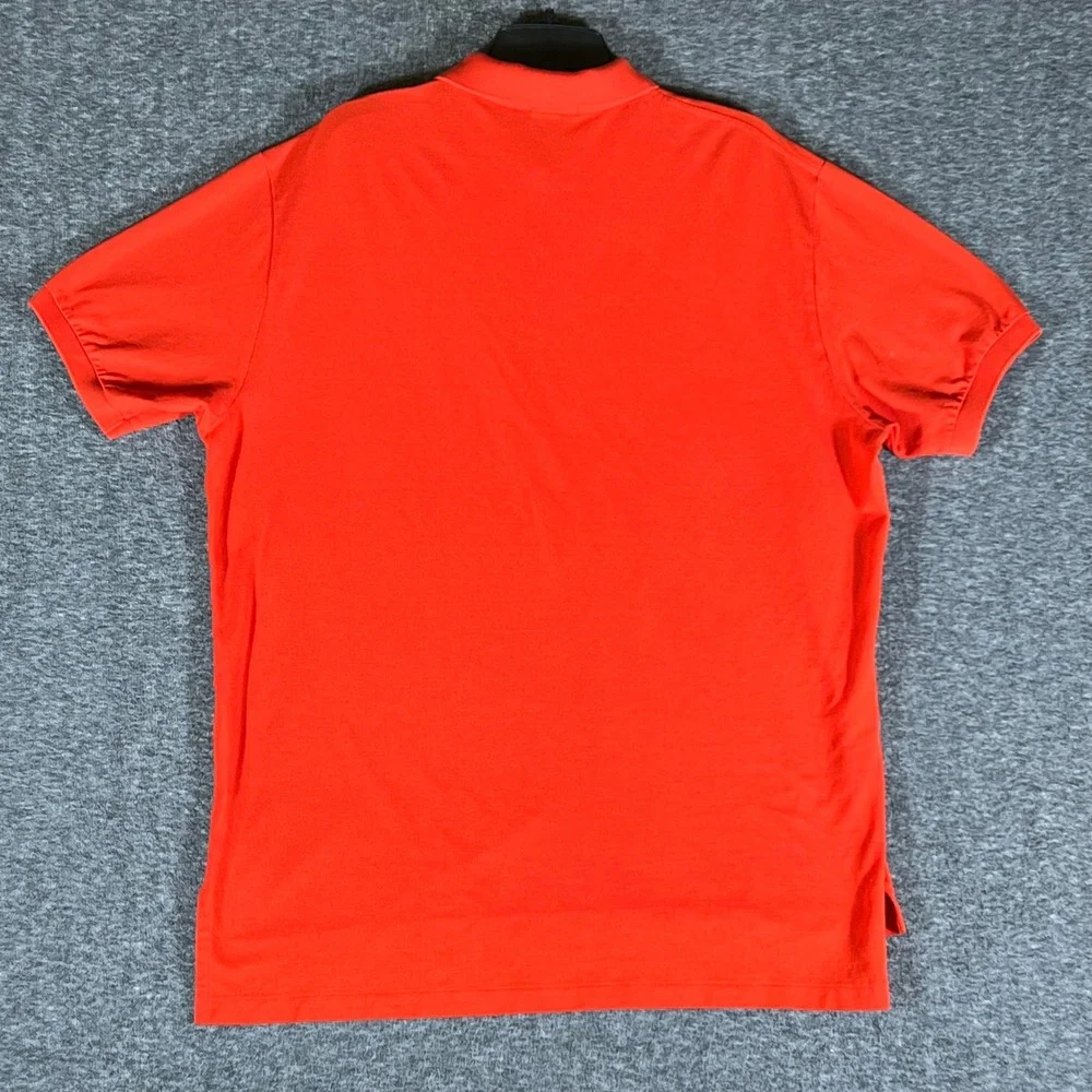 Polo Ralph Lauren‎ Men Orange Polo Shirt Size XL Made in Peru 100 Pima Cotton